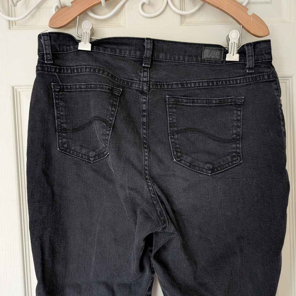 Lee Dark Gray Straight Leg Jeans 12 Short - Picture 5 of 7